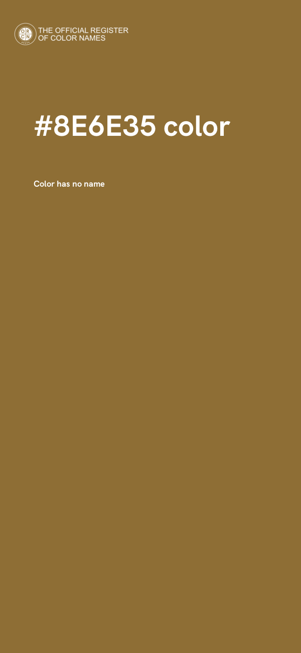 #8E6E35 color image