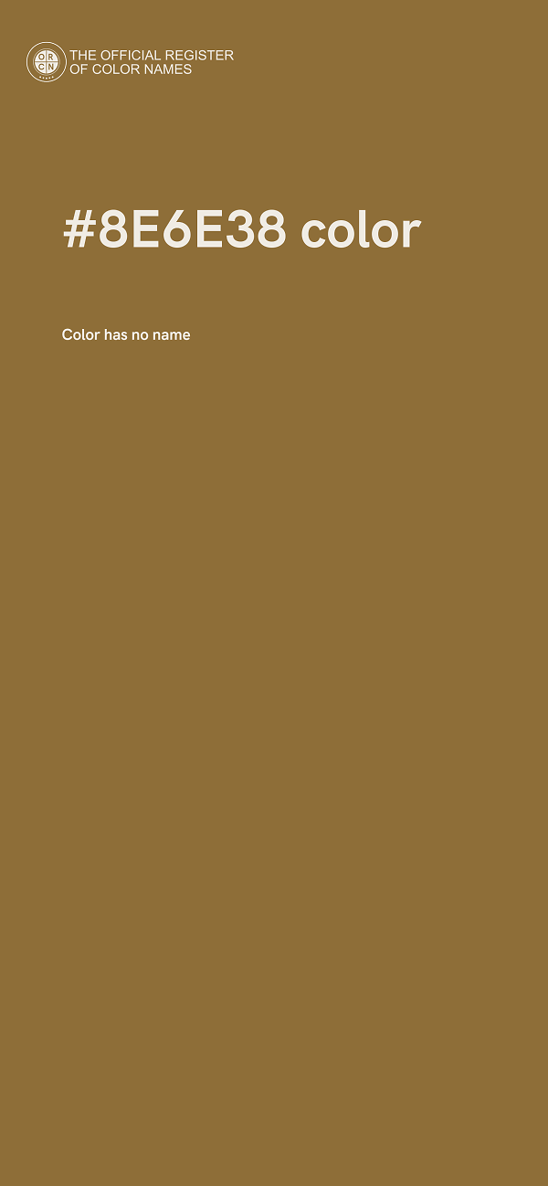 #8E6E38 color image