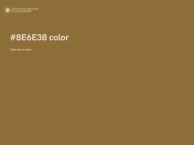 #8E6E38 color image