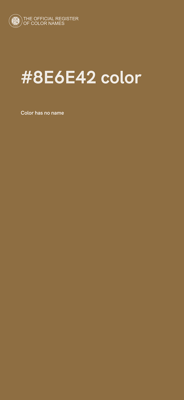 #8E6E42 color image