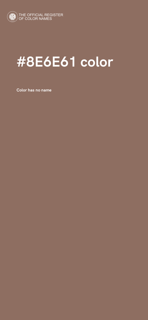 #8E6E61 color image