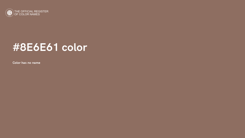 #8E6E61 color image