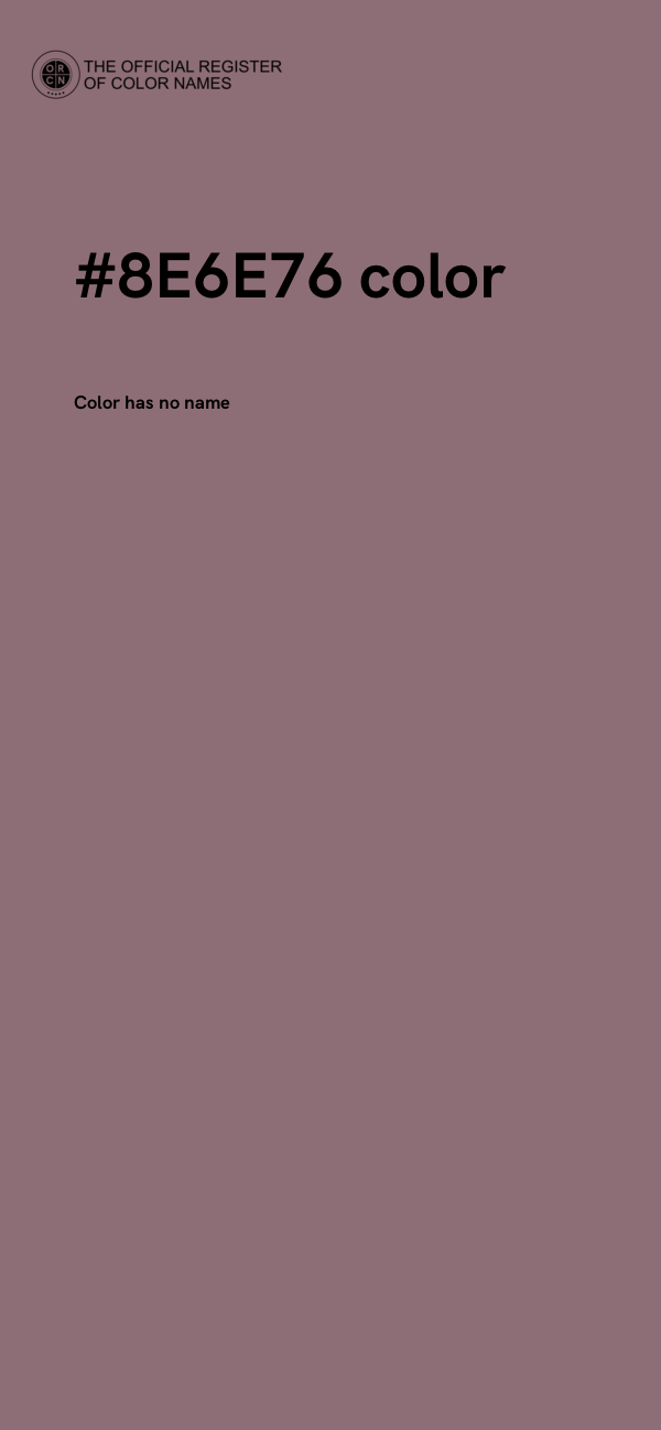 #8E6E76 color image