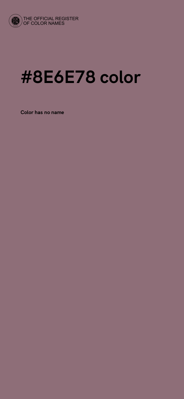 #8E6E78 color image