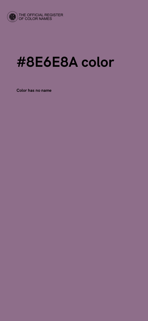 #8E6E8A color image