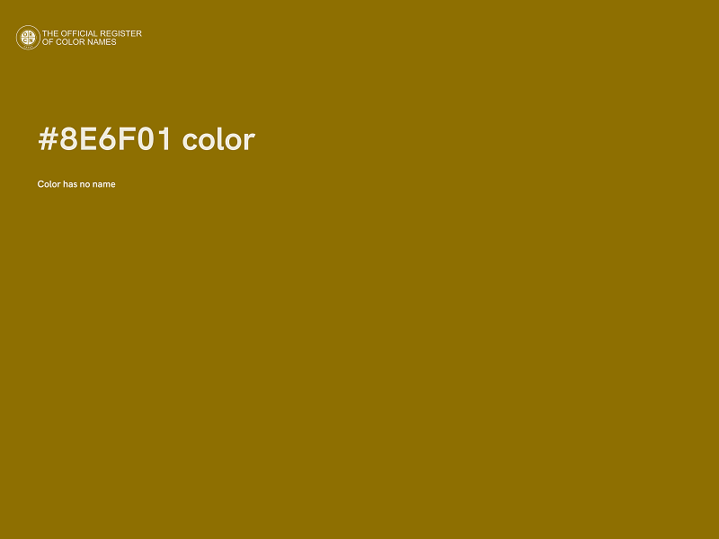 #8E6F01 color image