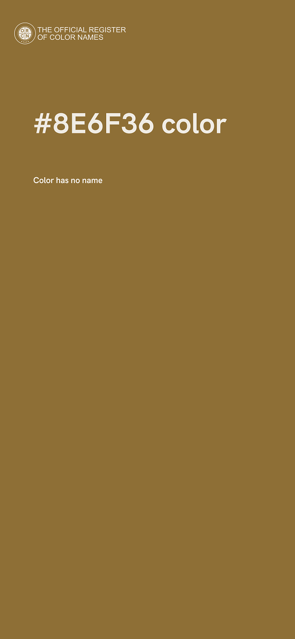 #8E6F36 color image