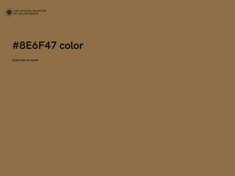 #8E6F47 color image