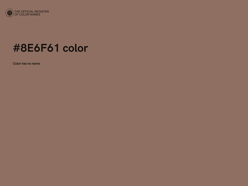 #8E6F61 color image