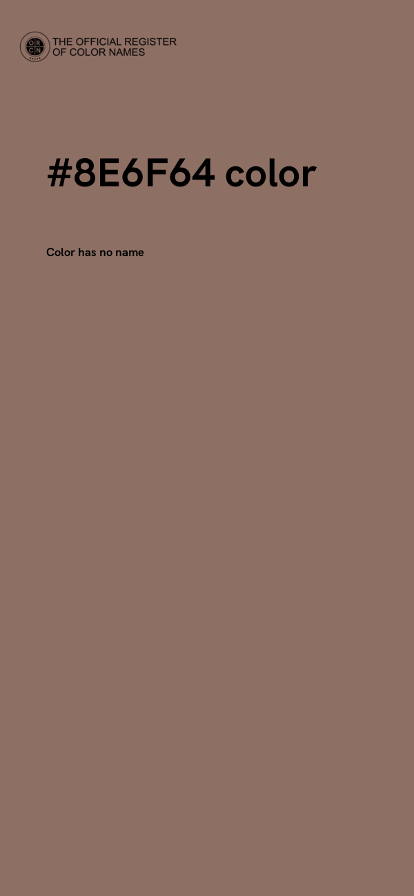 #8E6F64 color image