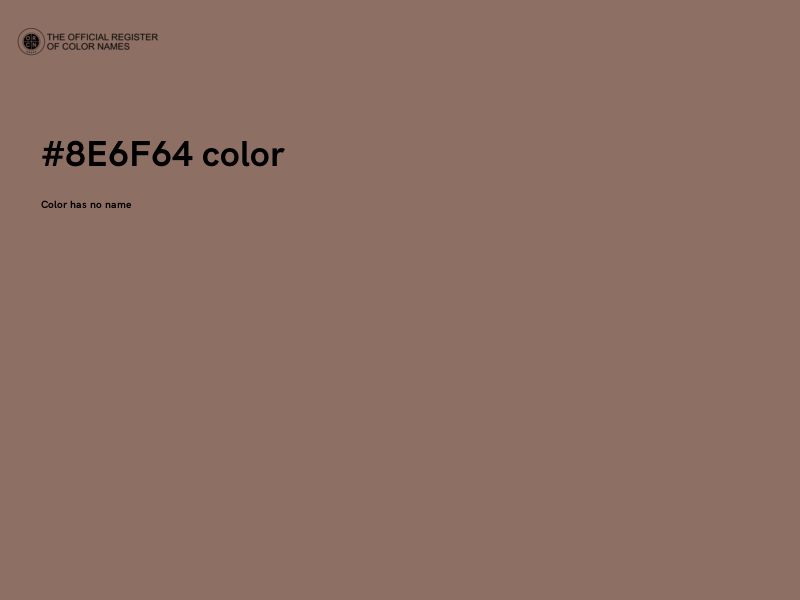 #8E6F64 color image