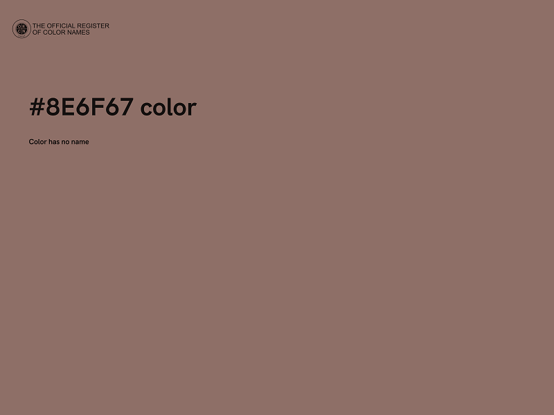 #8E6F67 color image