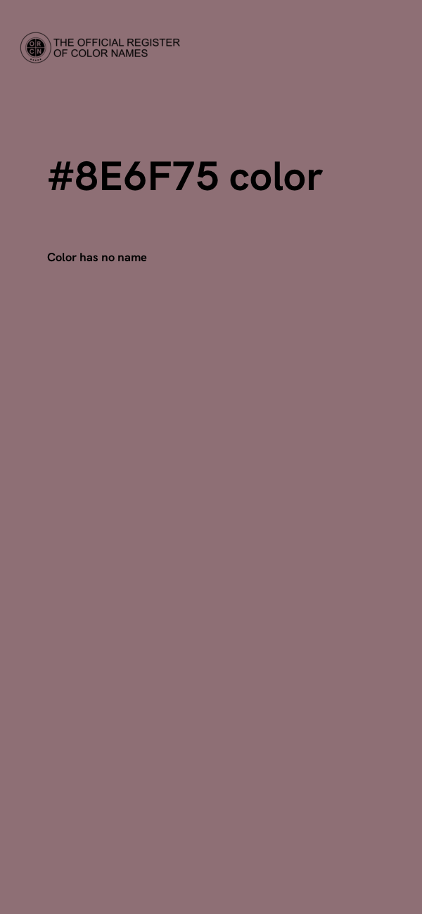 #8E6F75 color image