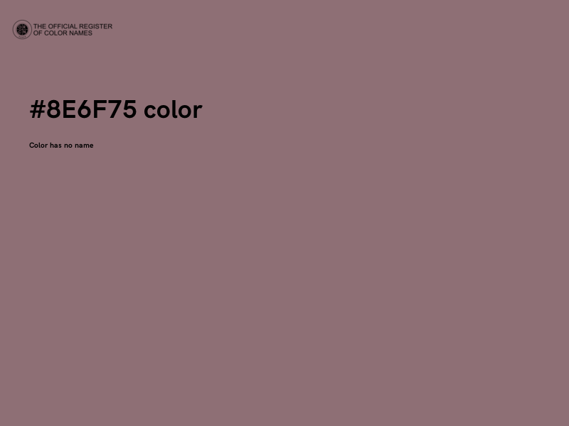 #8E6F75 color image