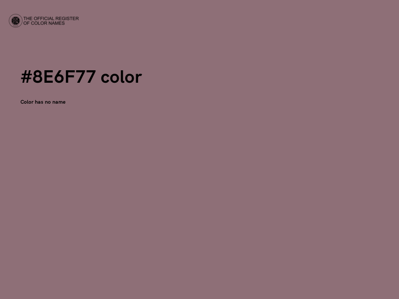 #8E6F77 color image