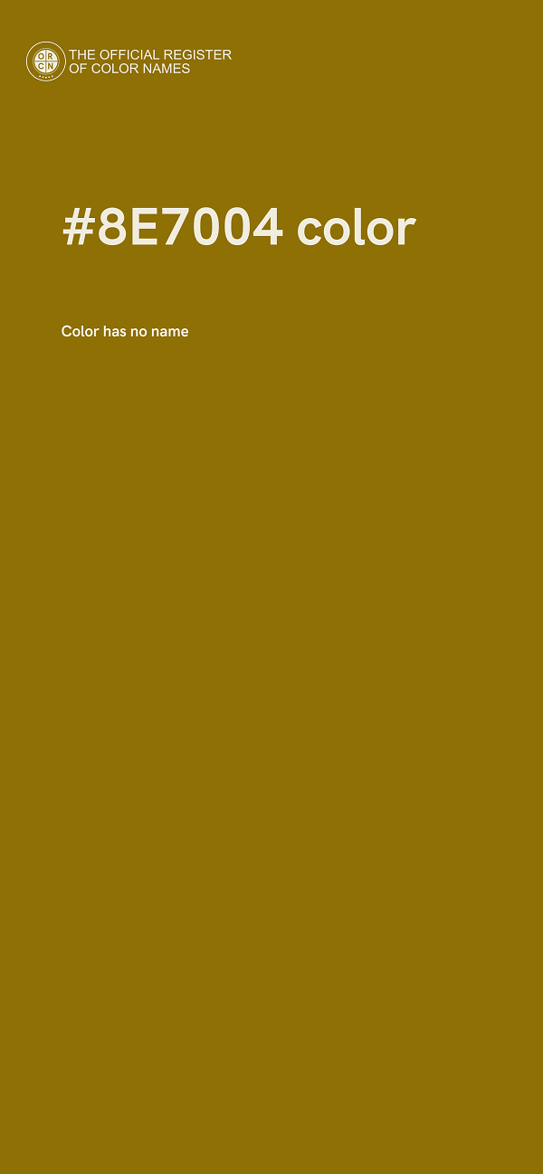 #8E7004 color image