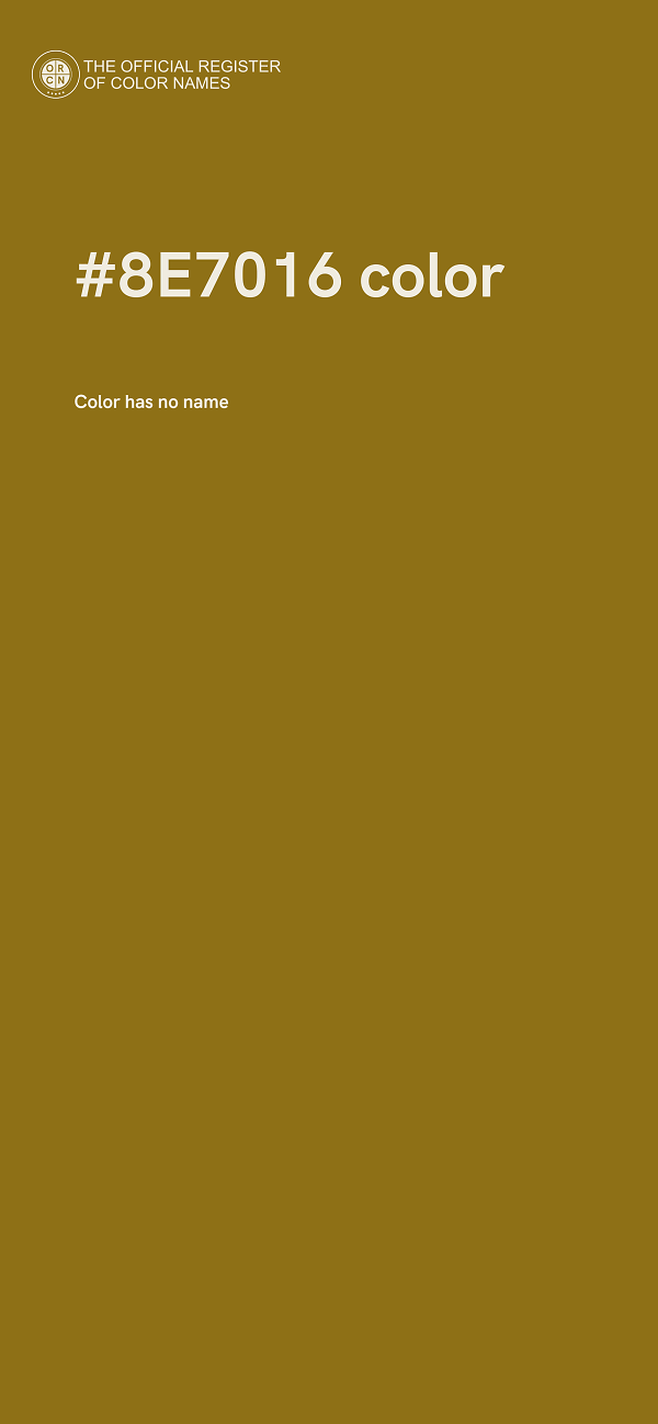 #8E7016 color image