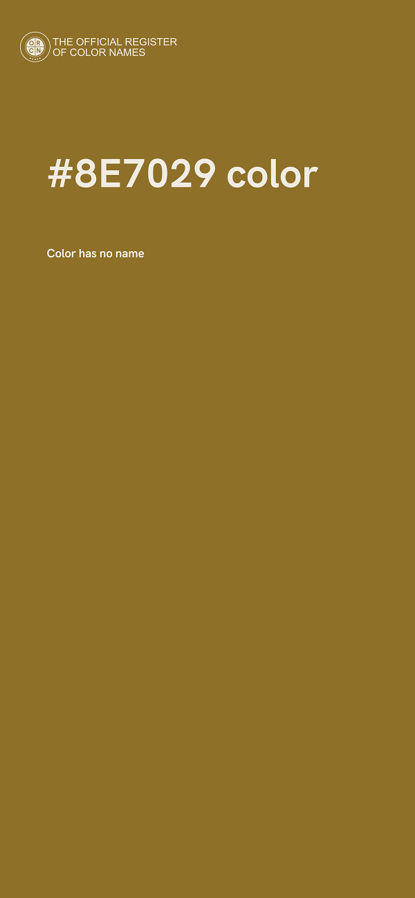 #8E7029 color image