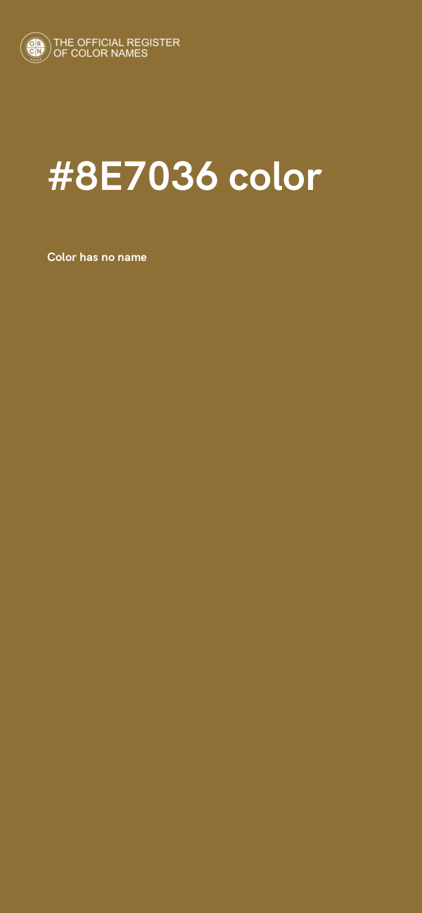 #8E7036 color image