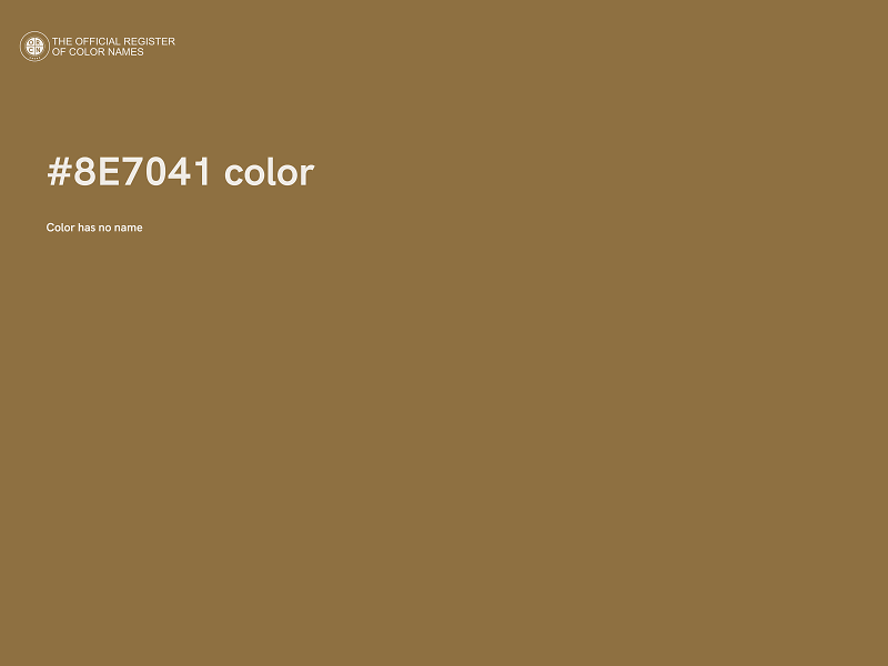 #8E7041 color image