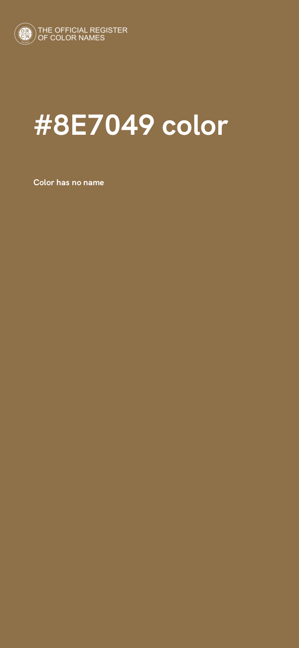 #8E7049 color image