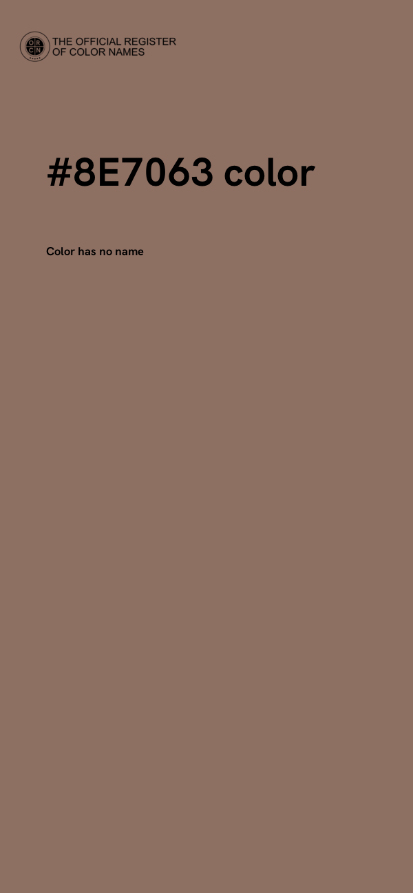#8E7063 color image