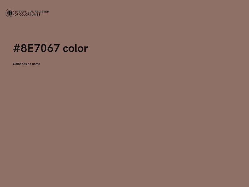 #8E7067 color image