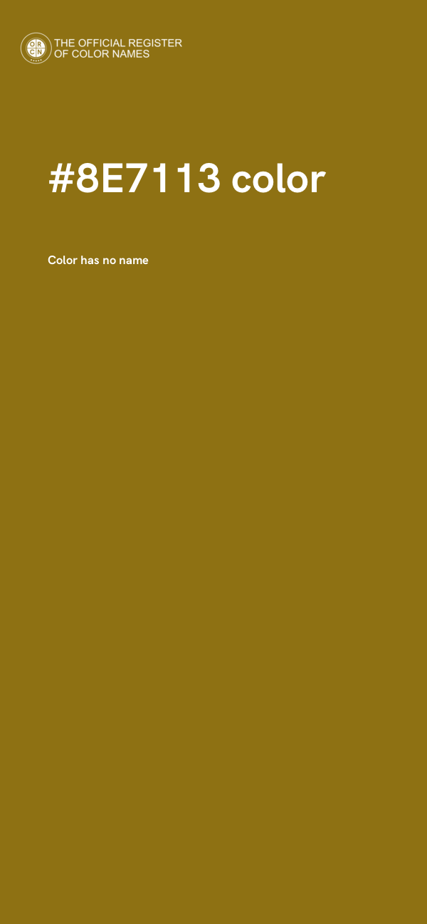#8E7113 color image