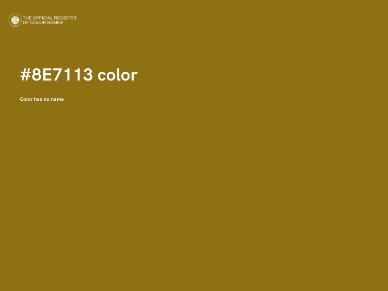 #8E7113 color image