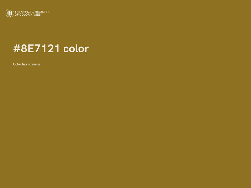 #8E7121 color image