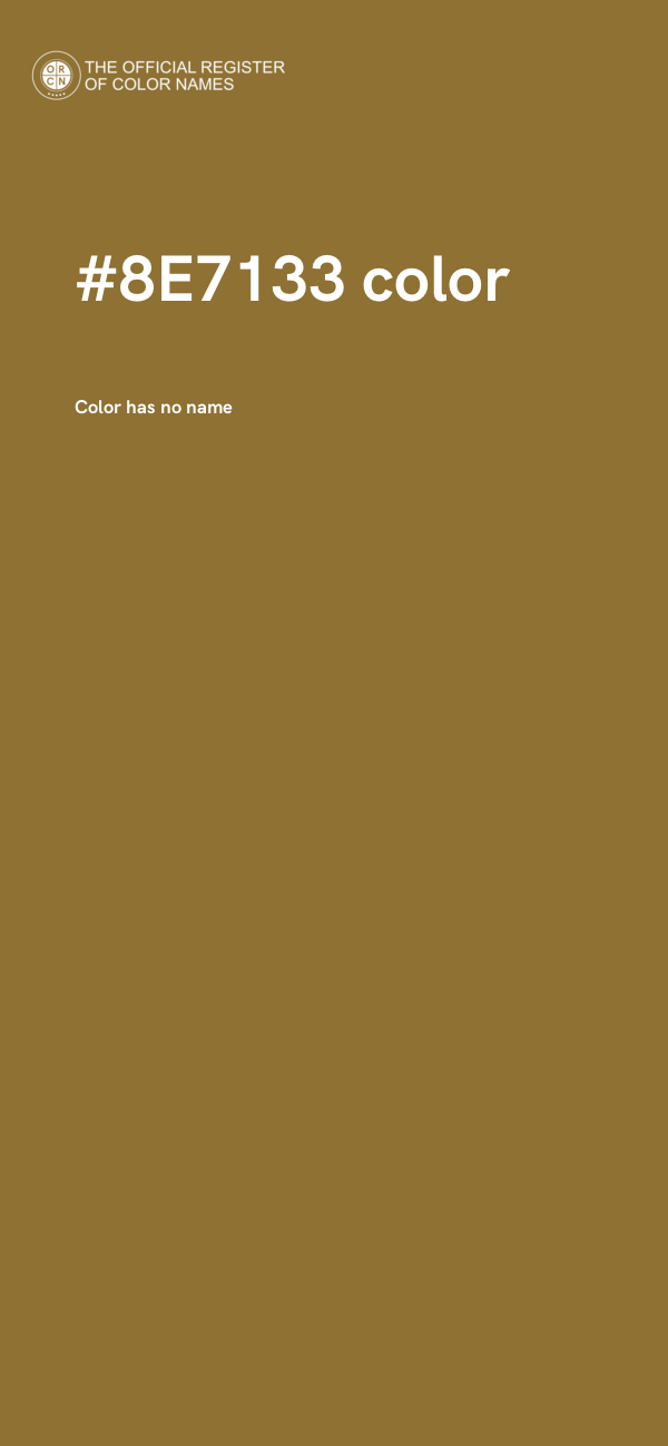 #8E7133 color image