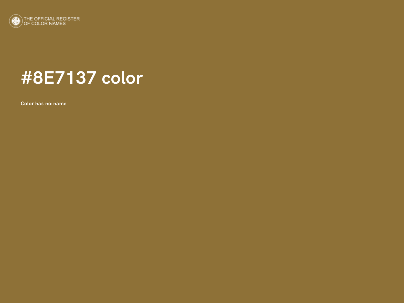 #8E7137 color image