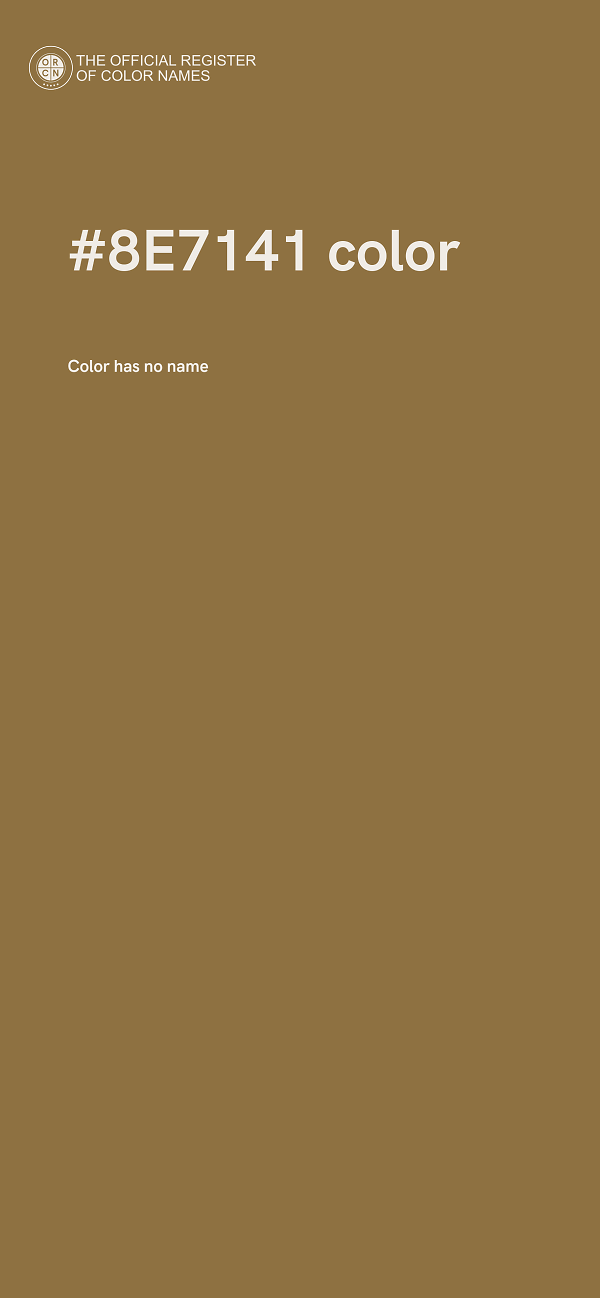 #8E7141 color image