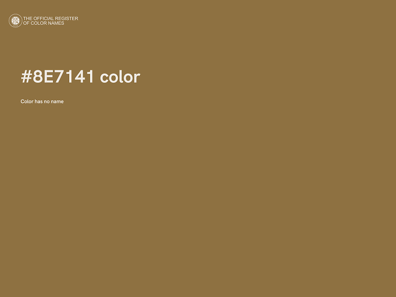 #8E7141 color image