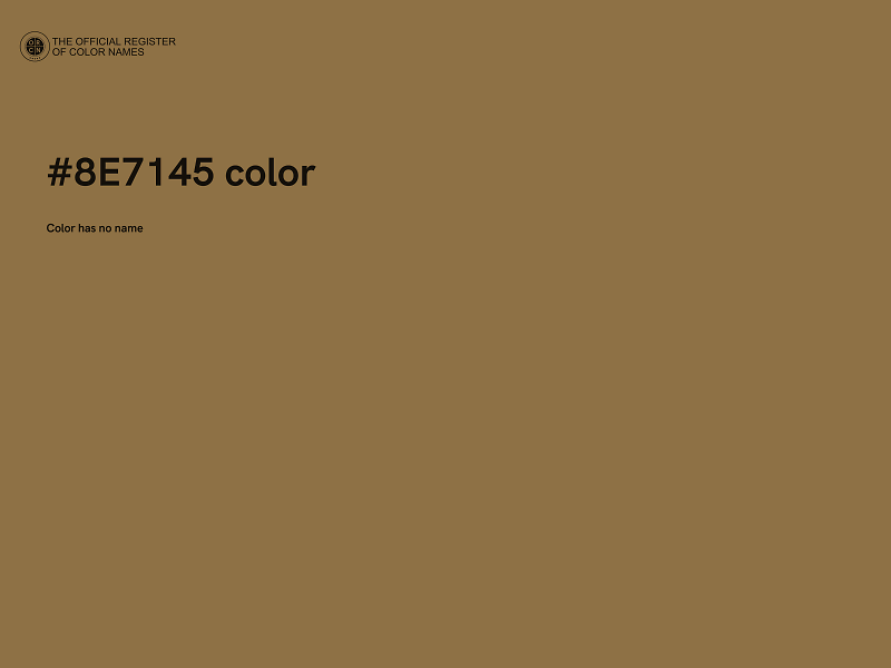 #8E7145 color image