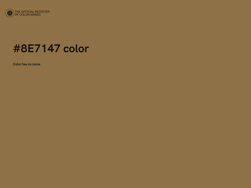 #8E7147 color image