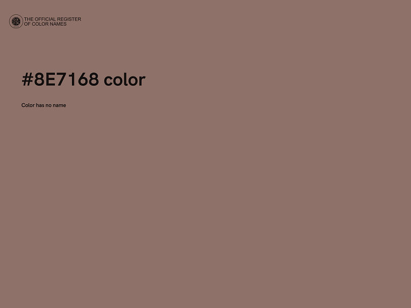 #8E7168 color image