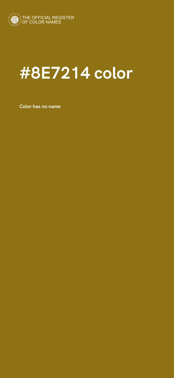#8E7214 color image