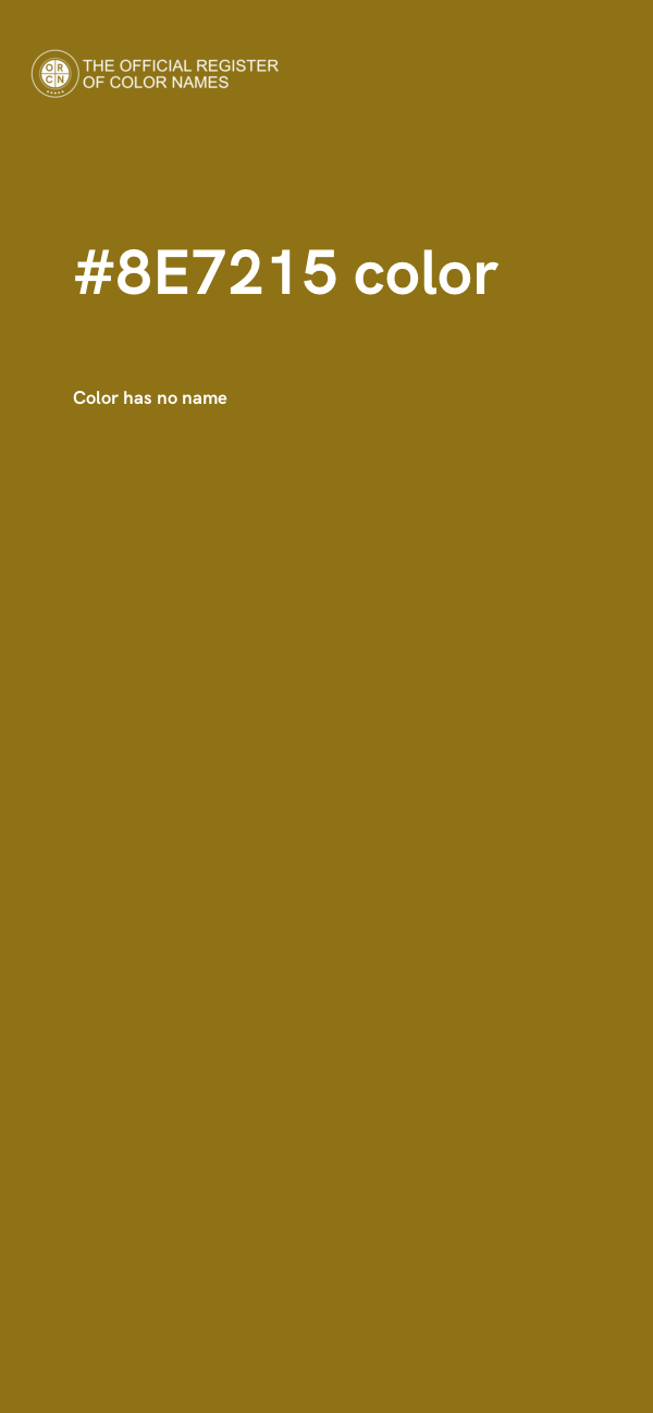 #8E7215 color image