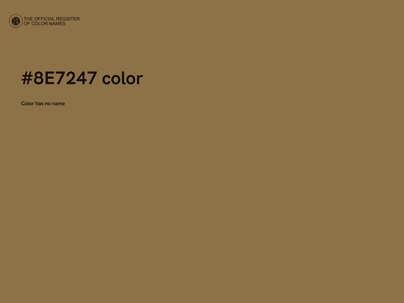 #8E7247 color image