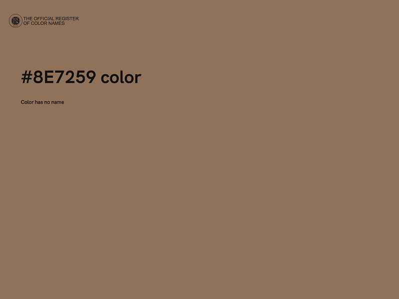 #8E7259 color image