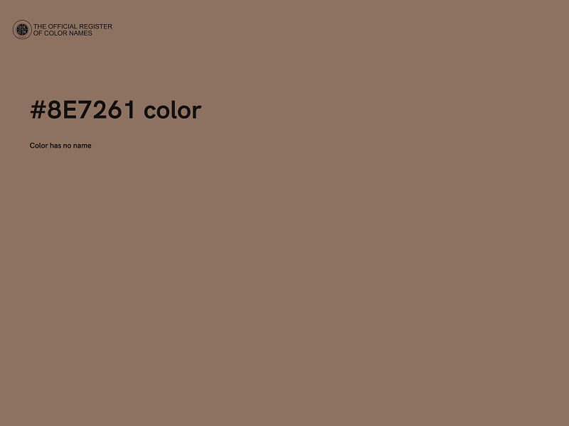 #8E7261 color image