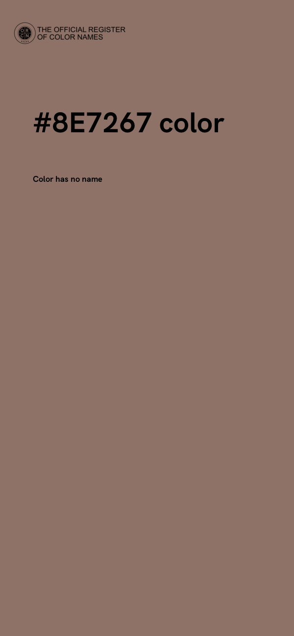#8E7267 color image