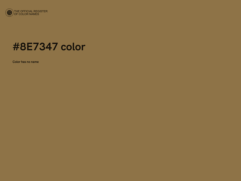 #8E7347 color image