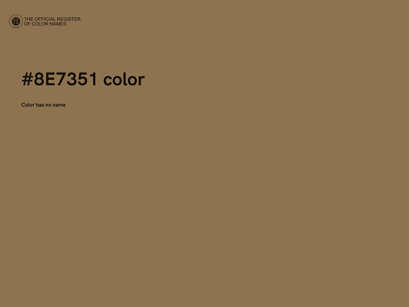 #8E7351 color image