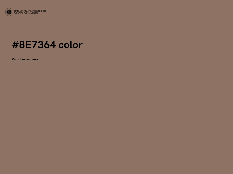 #8E7364 color image