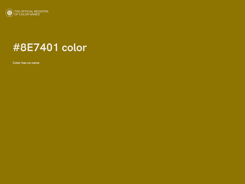 #8E7401 color image