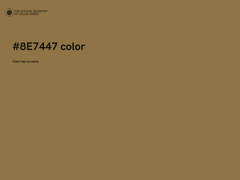 #8E7447 color image