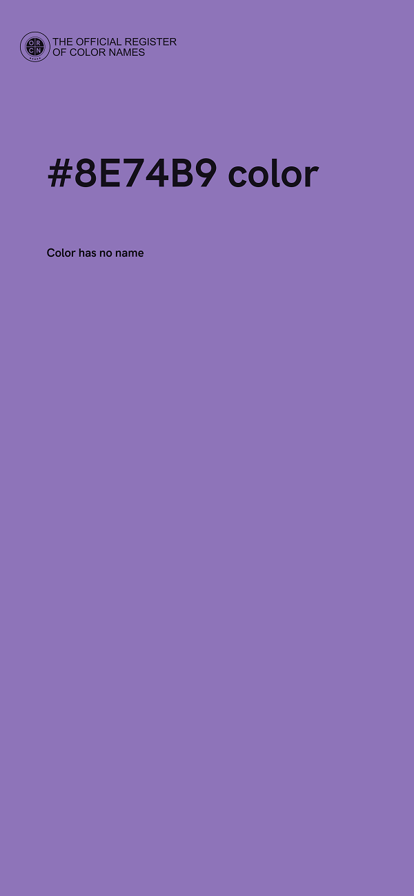 #8E74B9 color image