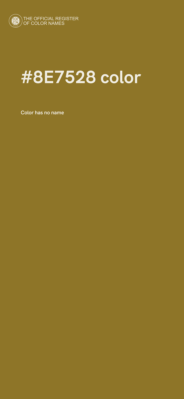 #8E7528 color image